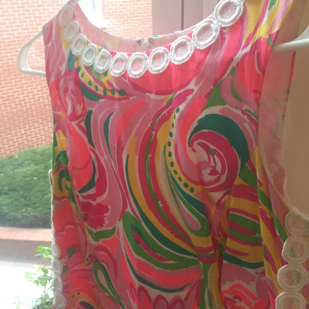 Lilly Pulitzer pink flamingo shift dress